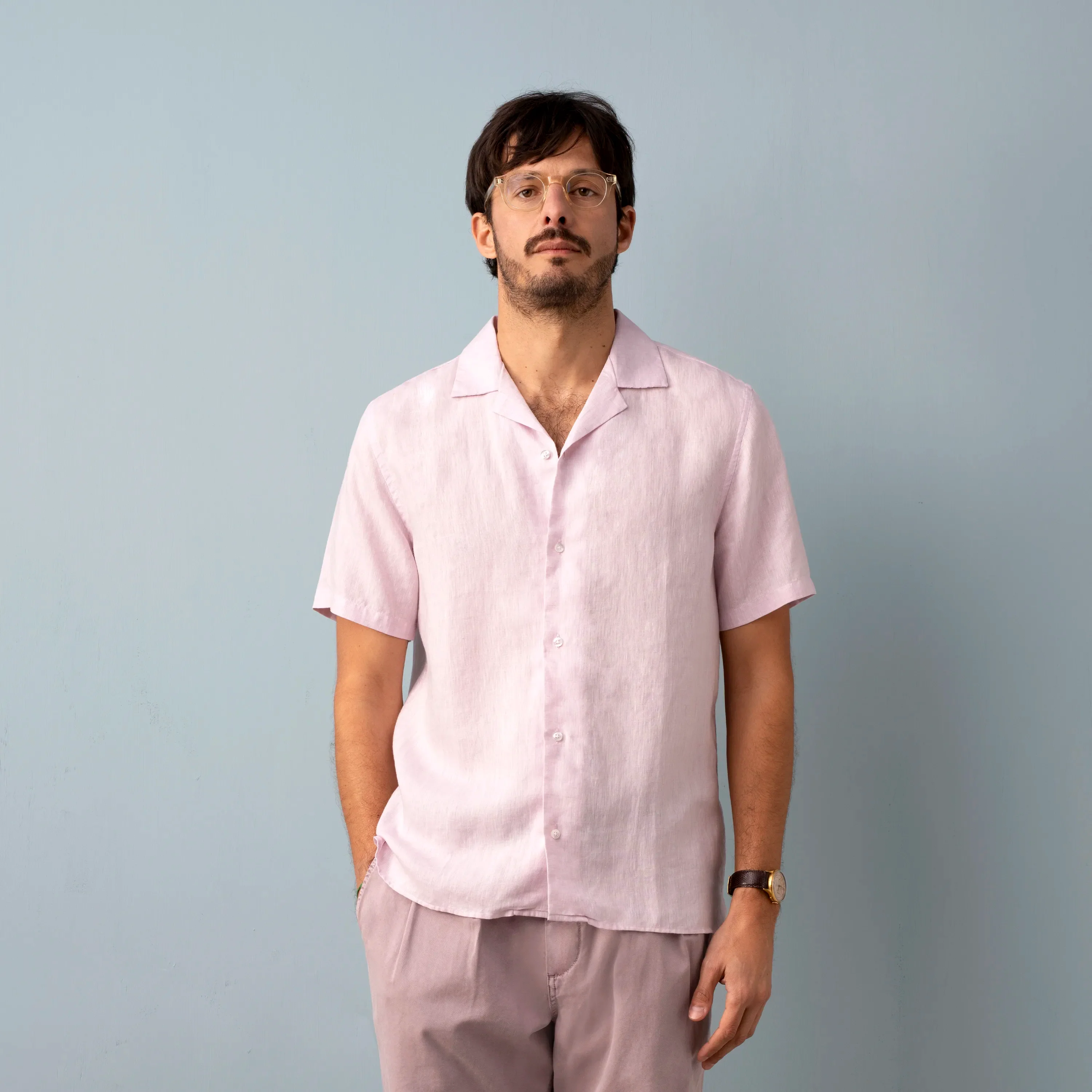 CAMP-COLLAR LINEN