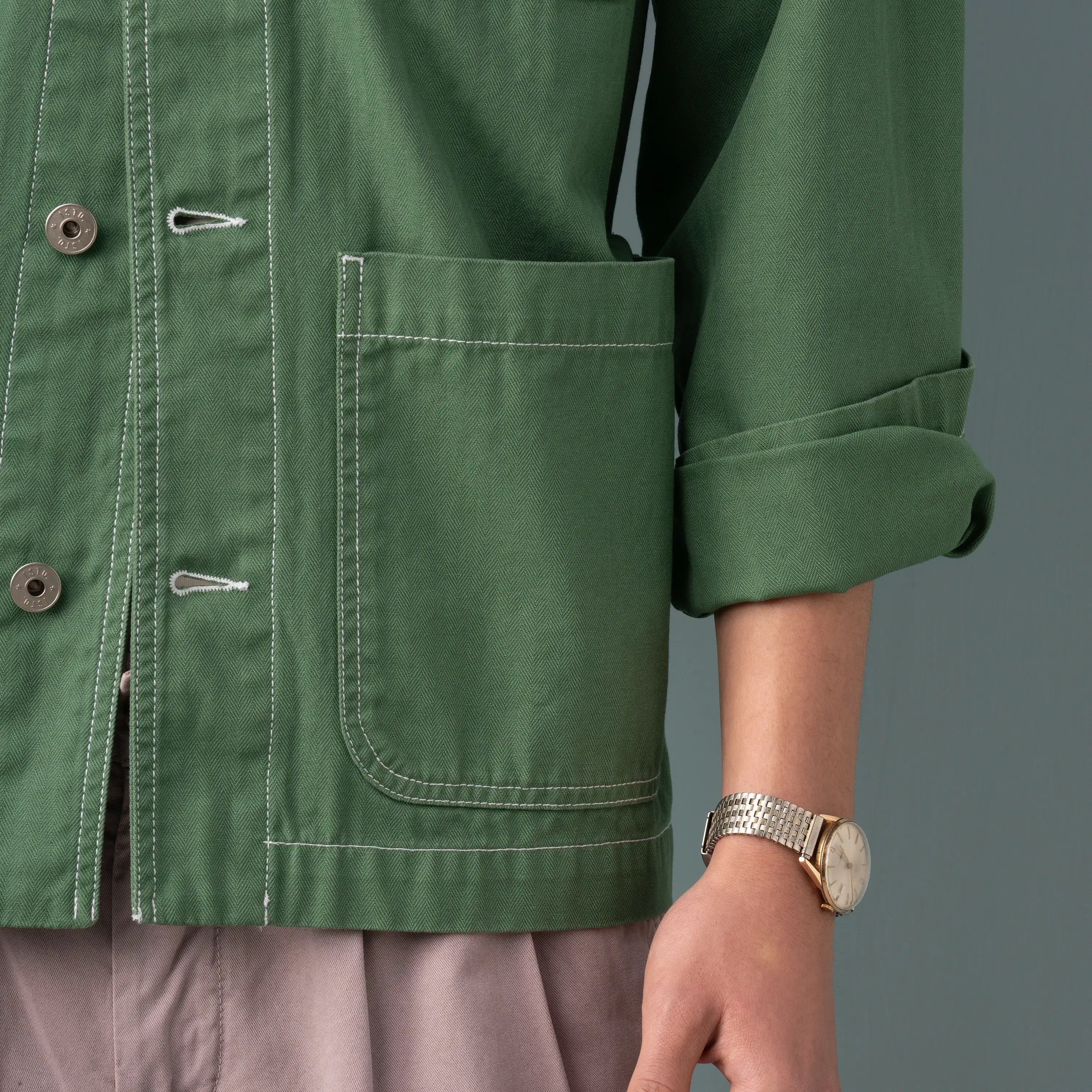 HERRINGBONE UTILITY JACKET - Image 4