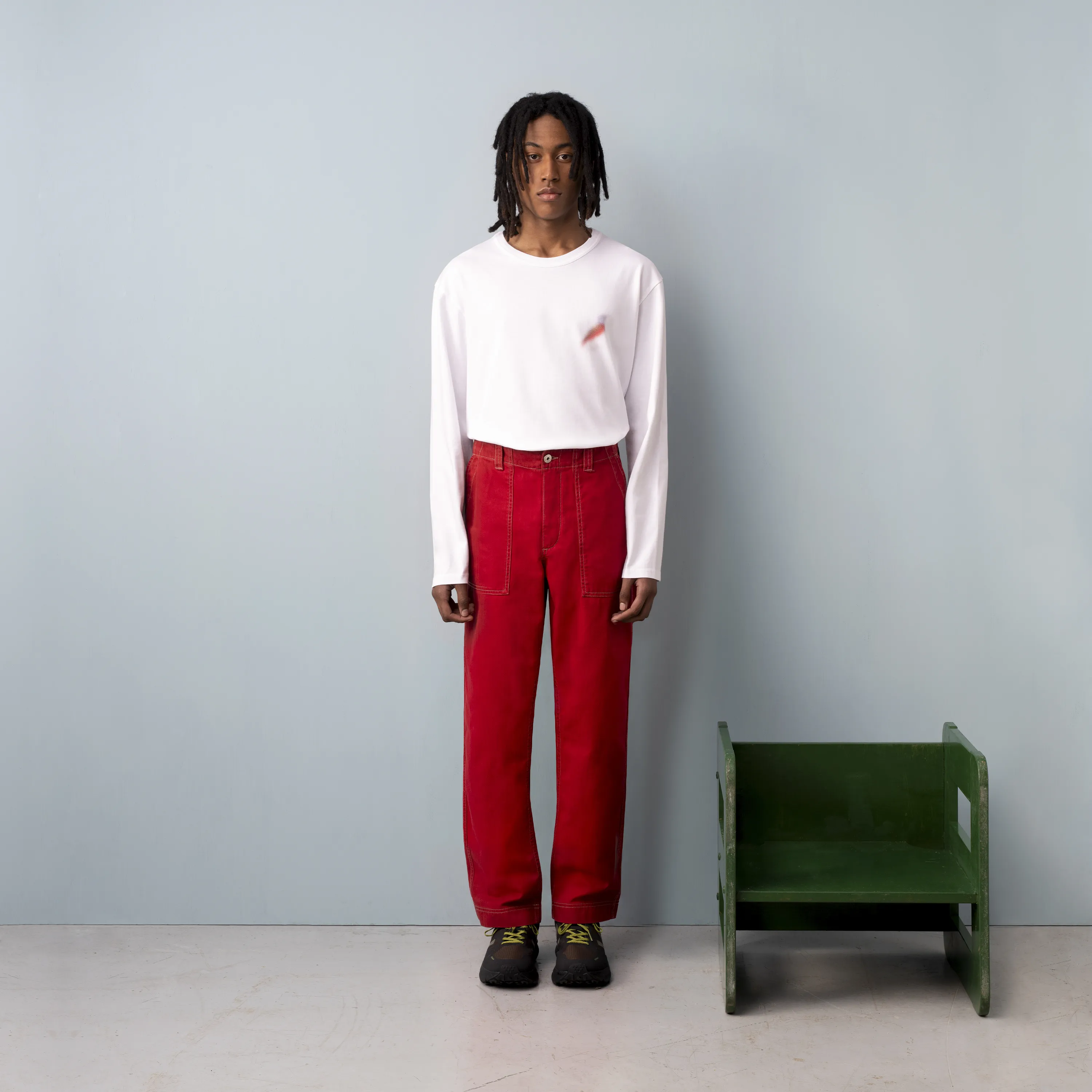 HERRINGBONE UTILITY TROUSERS