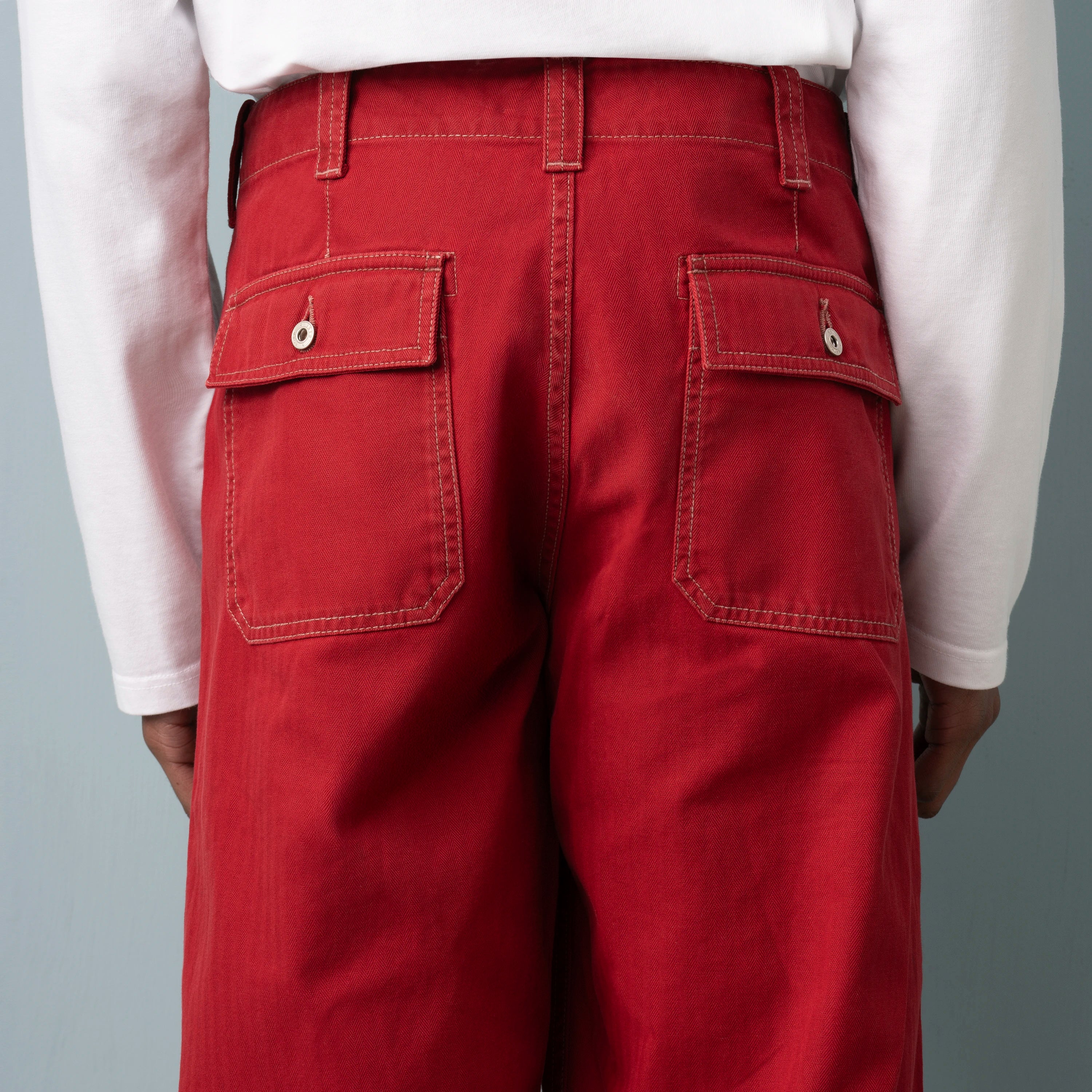 HERRINGBONE UTILITY TROUSERS - Image 5