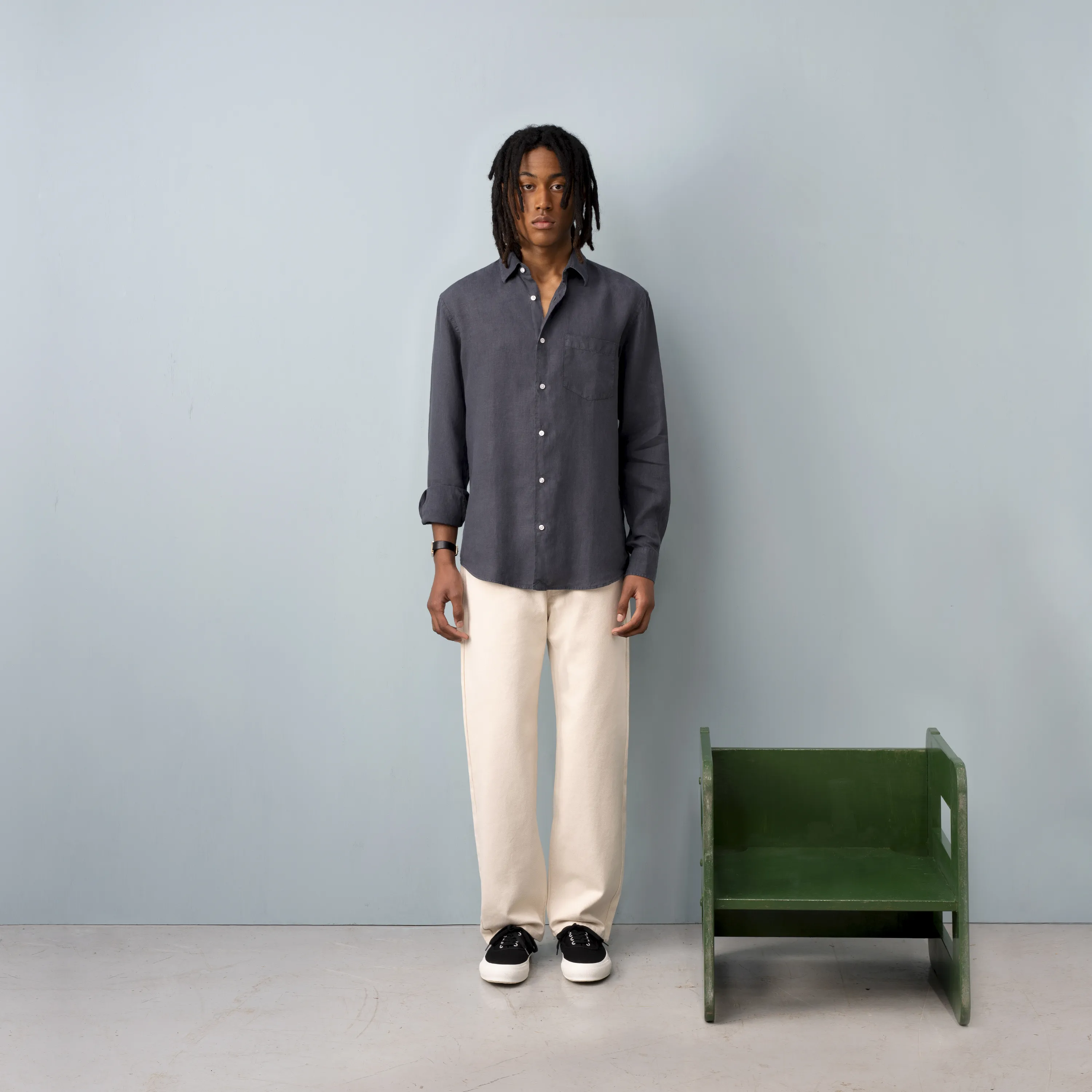 PINSTRIPE LINEN SHIRT - Image 9