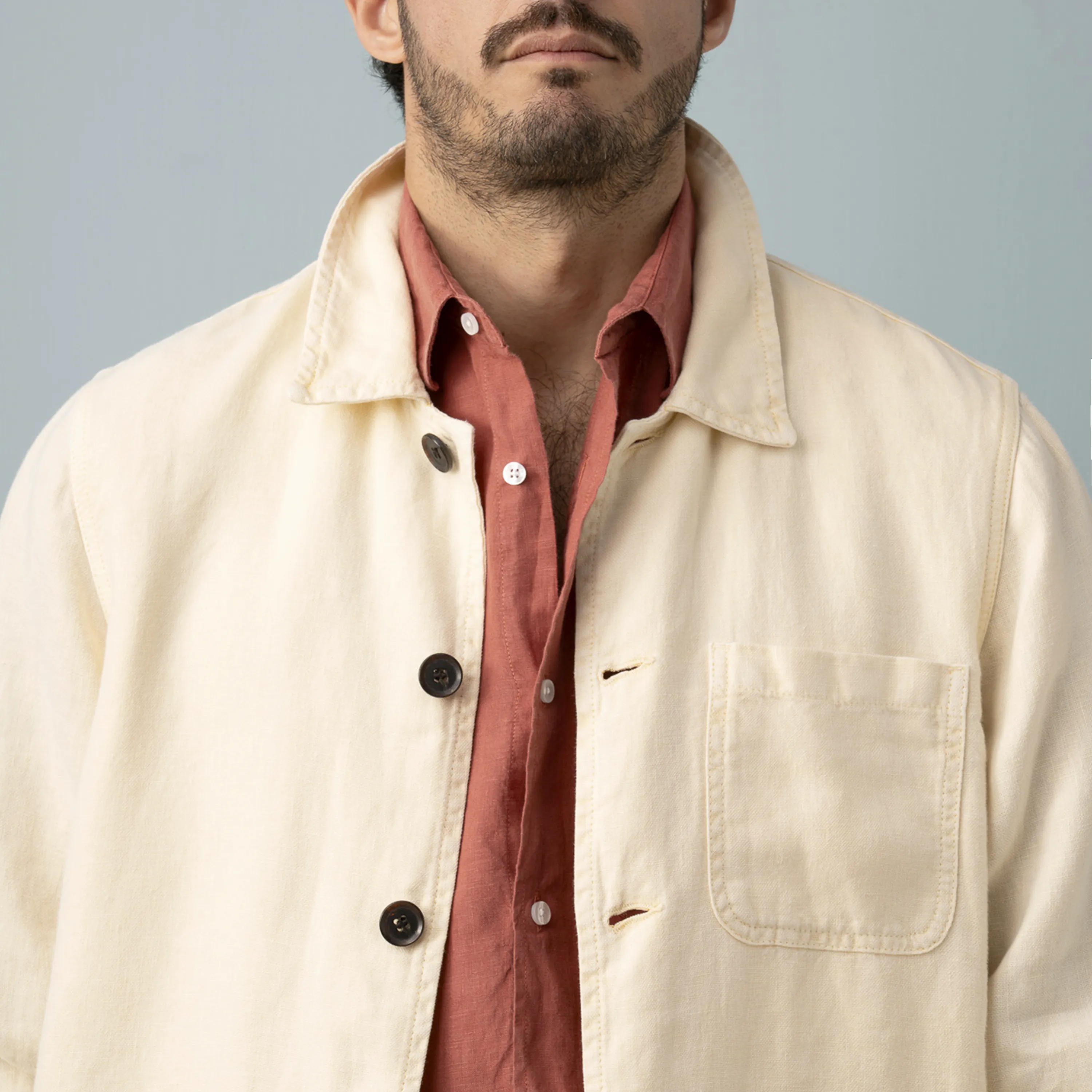 LINEN WORK JACKET - Image 4