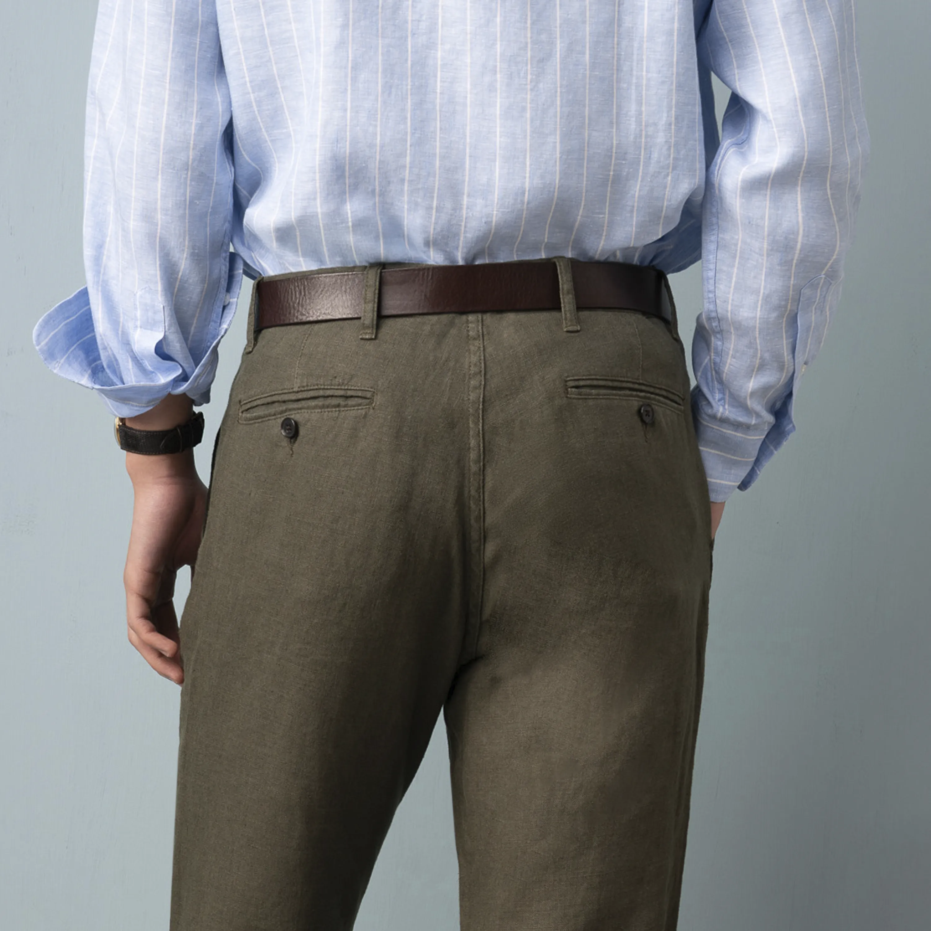 PLEATED LINEN TROUSERS - Image 4