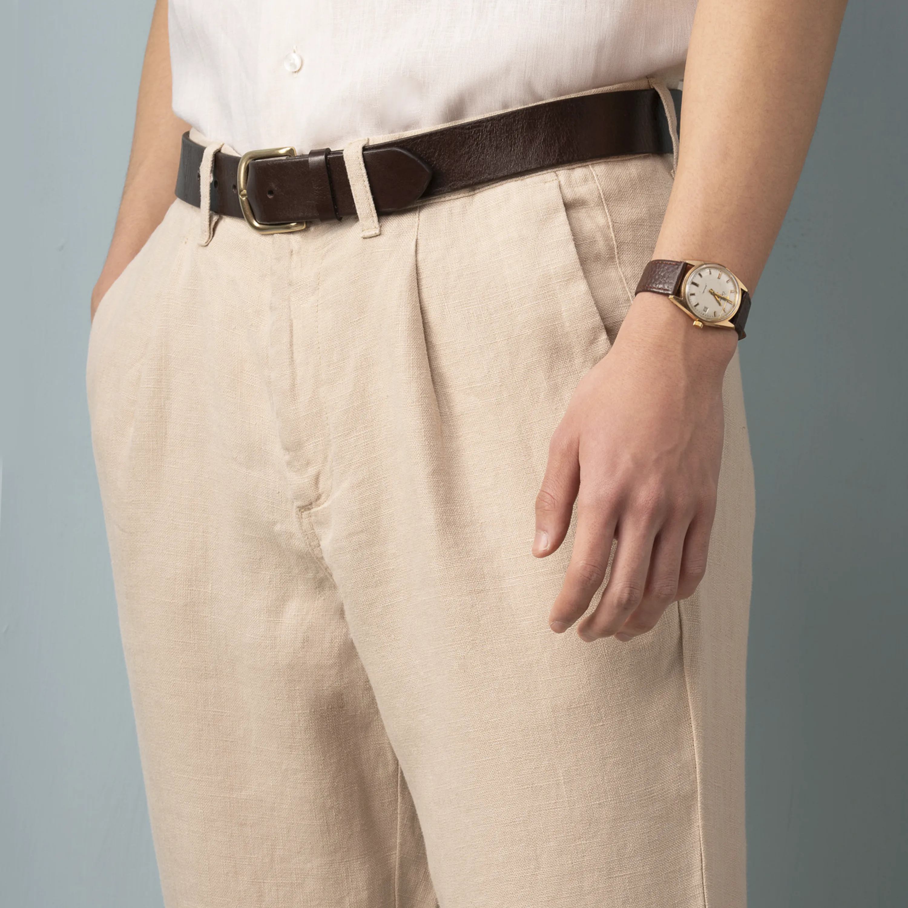 PLEATED LINEN TROUSERS - Image 3