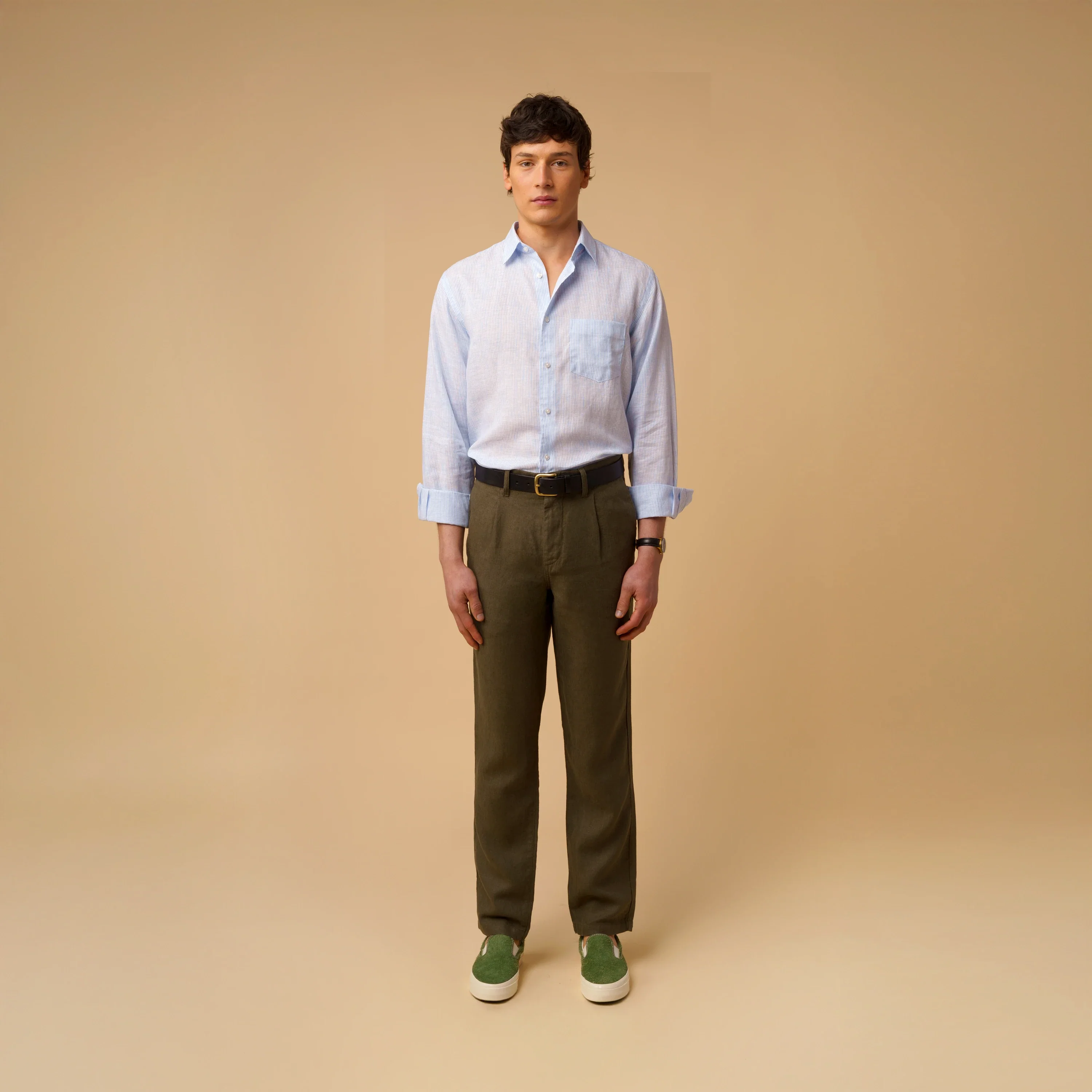 PLEATED LINEN TROUSERS - Image 6