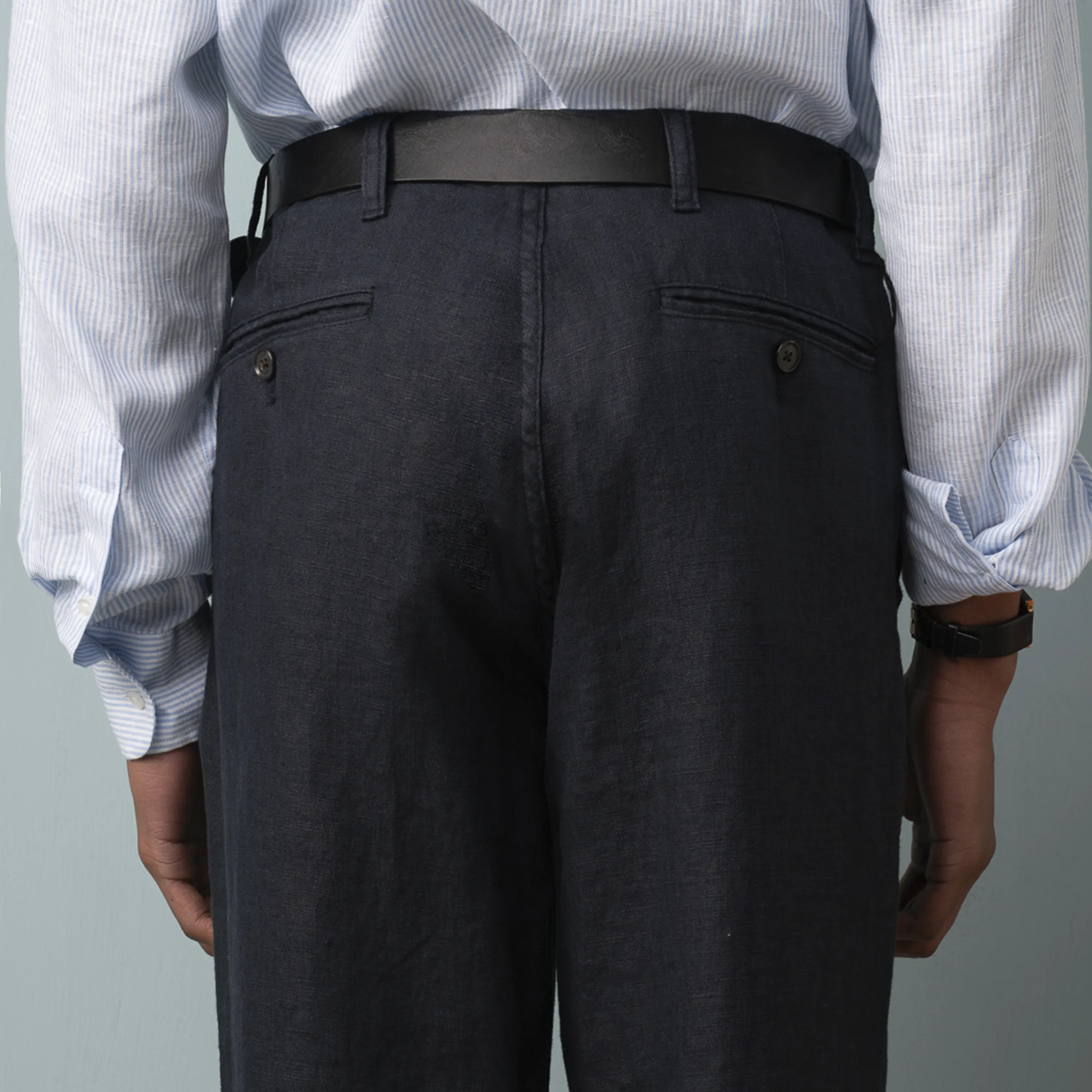 PLEATED LINEN TROUSERS - Image 4